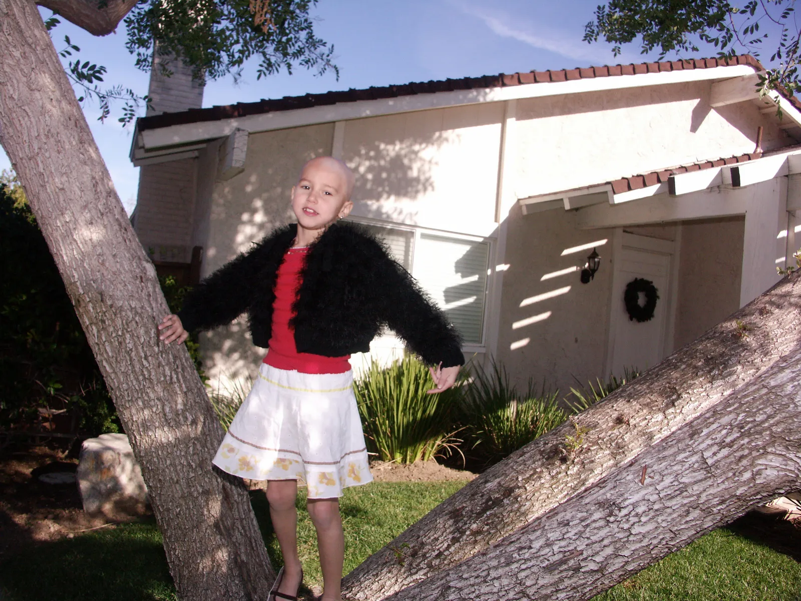 Alex as a child outdoors